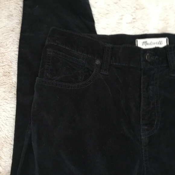 Madewell 9” High Riser Skinny Velvet Black Pants Waist 29 - Picture 6 of 10